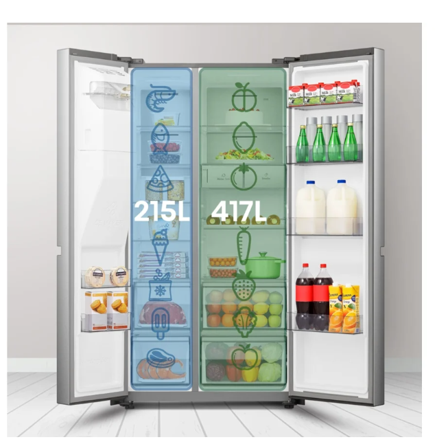 Frigorífico Americano HISENSE RS818N4TIC (Total No Frost - 179 cm - 632 L - Inox)