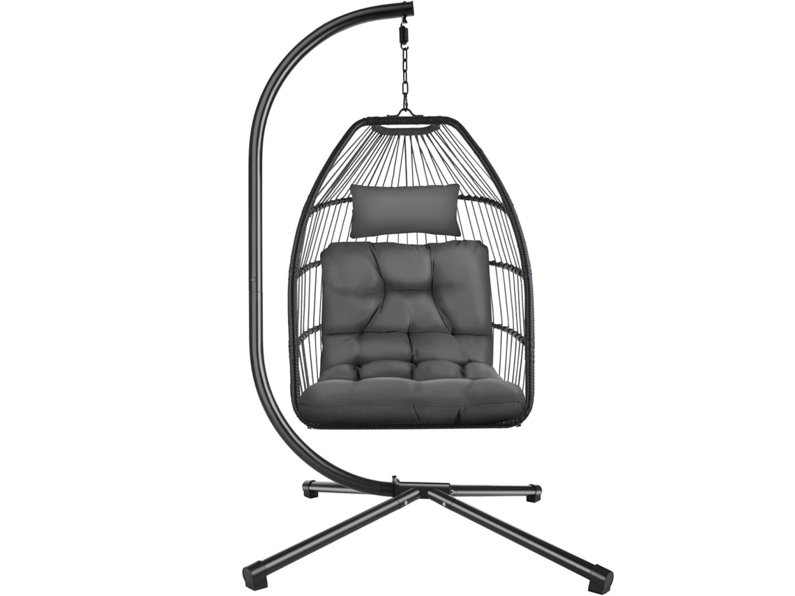 Cadeira Suspensa Ariane com Estrutura e Almofada 160Kg TECTAKE 107x98x